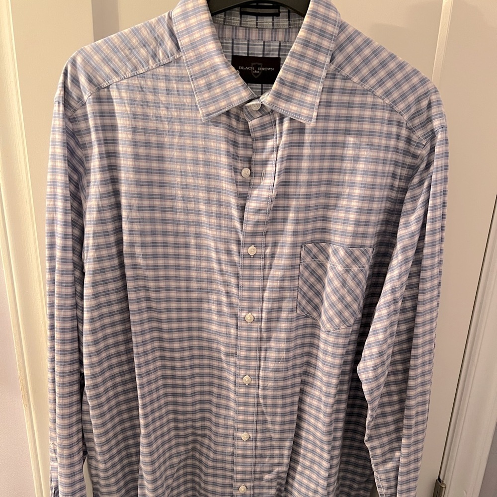 XL purple, blue and white check